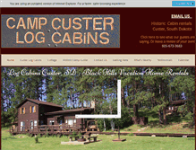 Tablet Screenshot of custerlogcabins.com